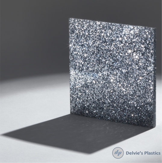 Silver Glitter Acrylic Sheet
